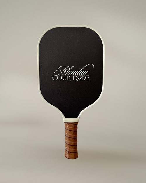 Front view of brown pickleball paddle in Darkwood